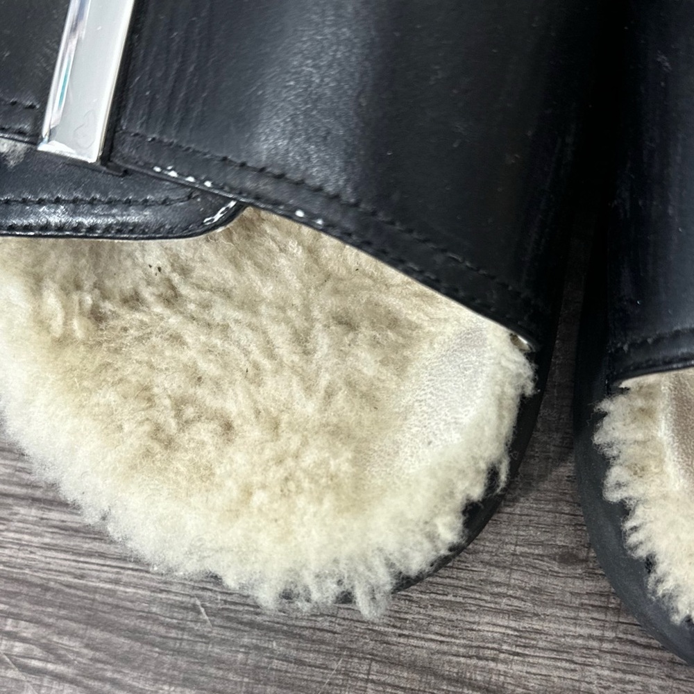 Alexander McQueen Wmns Oversized Hybrid Slide 'Shearling Black' - Picture 15 of 16